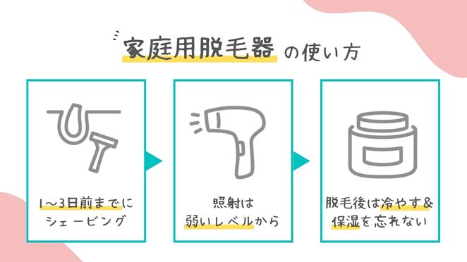 家庭用脱毛器の使い方