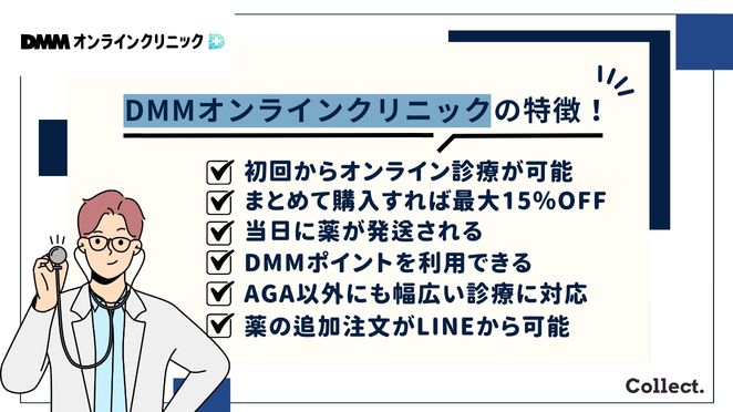 DMMオンラインクリニックの6つの特徴