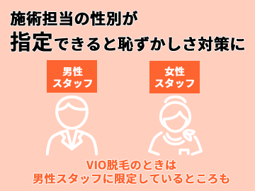 施術担当は男性スタッフか女性スタッフか