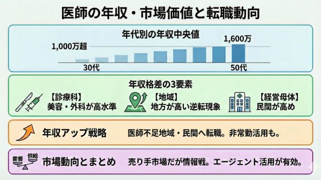 医師の年収・市場価値と転職市場の動向