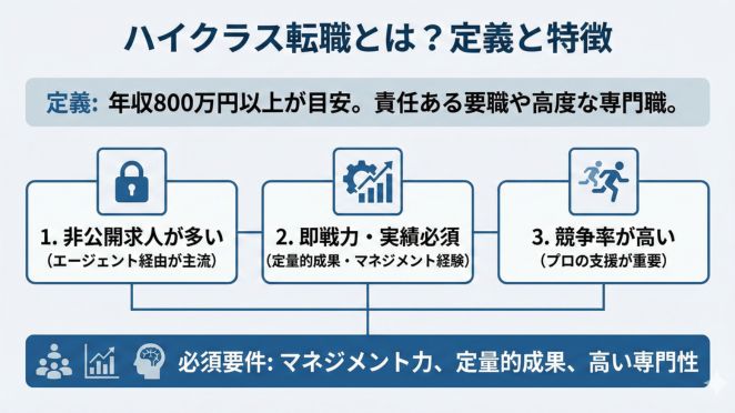 ハイクラス転職の定義と特徴図解
