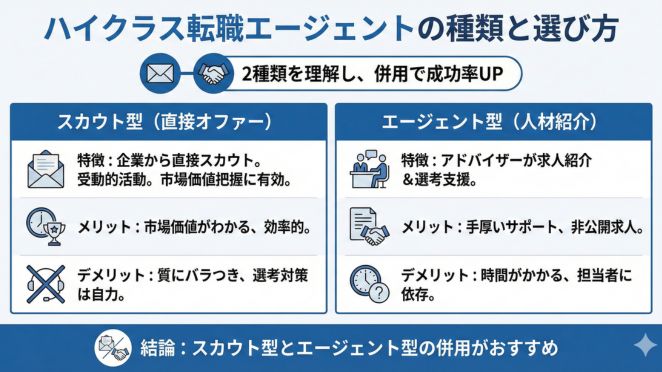 ハイクラス転職エージェントの種類図解