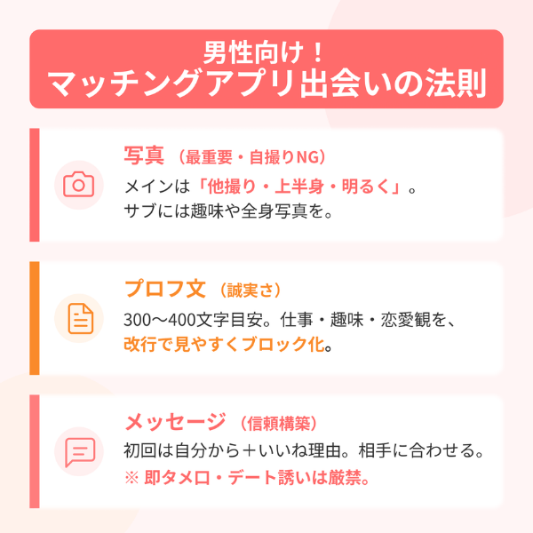 男性向け！マッチングアプリで出会うためのおすすめの方法