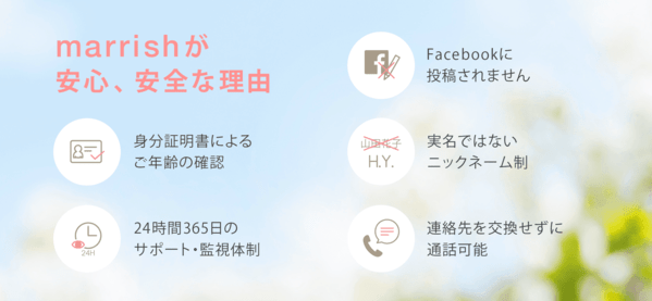 マリッシュの安全対策