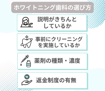 ホワイトニング歯科のおすすめの選び方