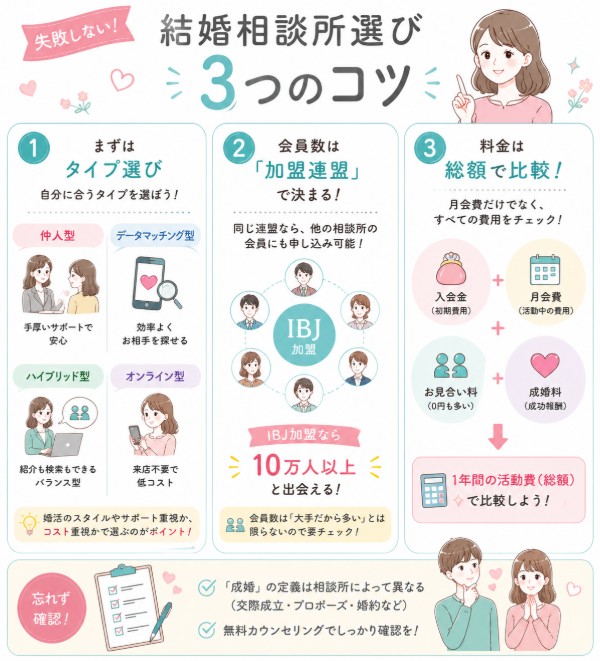 江戸川区の結婚相談所を選ぶ上で意識したい3つのポイント